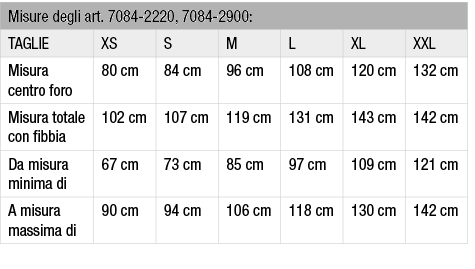 Misure degli art. 7084 2220, 7084 2900:,TAGLIE,XS,S,M,L,XL,XXL,Misura centro foro,80 cm,84 cm,96 cm ,108 cm ,120 cm ,...