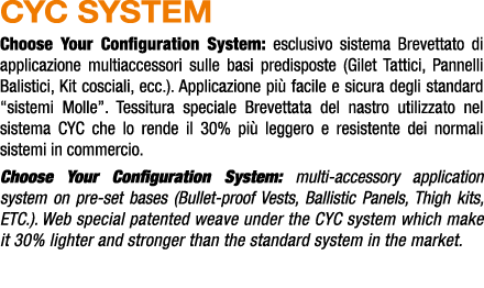 CYC SYSTEM Choose Your Configuration System: esclusivo sistema Brevettato di applicazione multiaccessori sulle basi p...