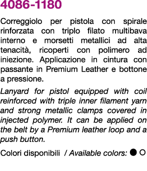 4086 1180 Correggiolo per pistola con spirale rinforzata con triplo filato multibava interno e morsetti metallici ad ...