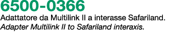 6500 0366 Adattatore da Multilink II a interasse Safariland. Adapter Multilink II to Safariland interaxis.