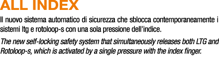 ALL INDEX Il nuovo sistema automatico di sicurezza che sblocca contemporaneamente i sistemi ltg e rotoloop s con una ...