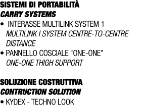 SISTEMI DI PORTABILIT CARRY SYSTEMS • Interasse Multilink System 1 Multilink I system centre to centre distance • Pa...