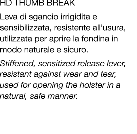 HD Thumb Break Leva di sgancio irrigidita e sensibilizzata, resistente all’usura, utilizzata per aprire la fondina in...