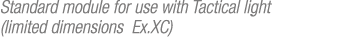 Standard module for use with Tactical light (limited dimensions Ex.XC)